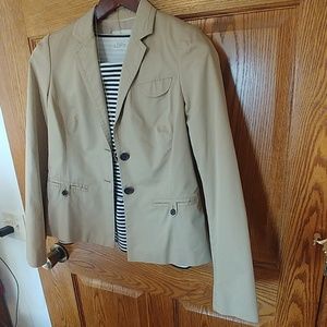 Khaki Cotton Blazer
